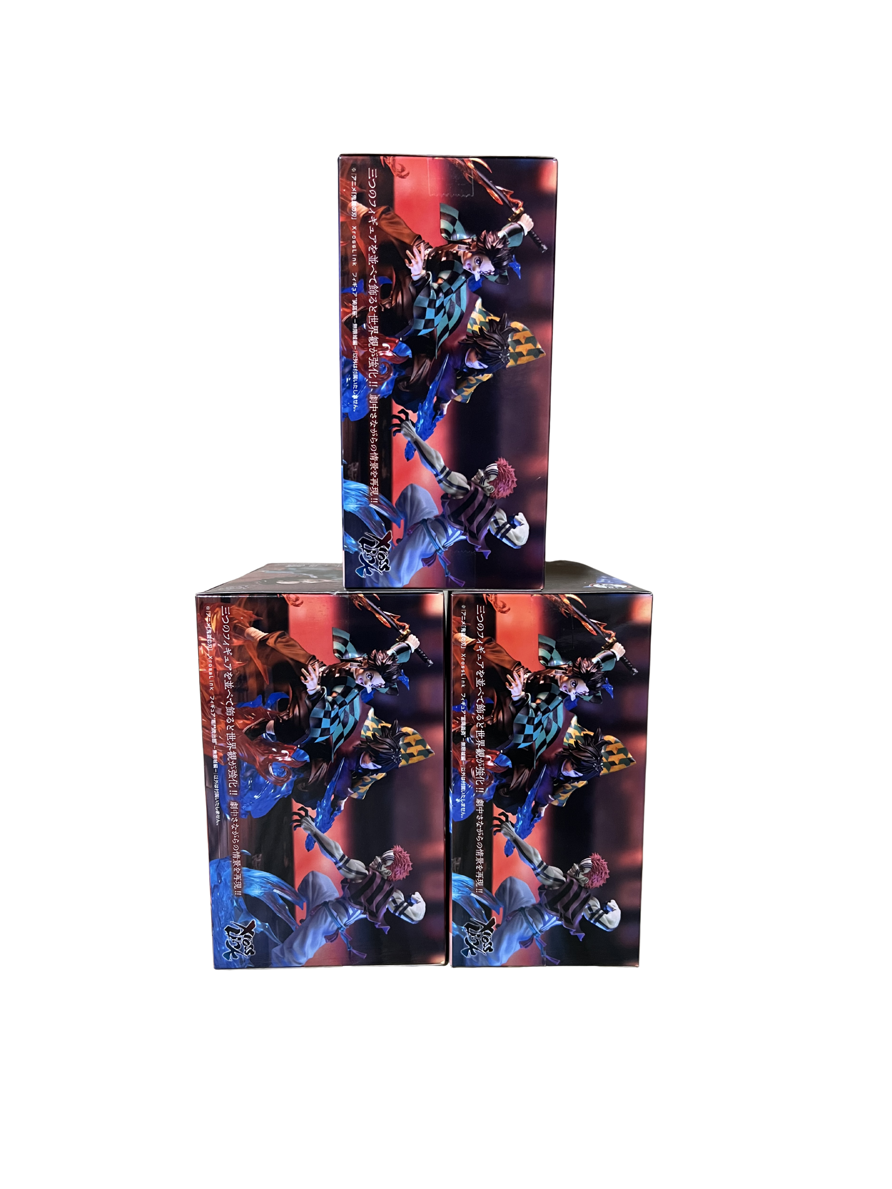 Kimetsu No Yaiba Xross Link Set 3 Figuras Tanjiro Giyu Akaza SEGA
